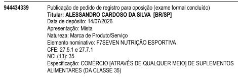 F7SEVEN NUTRIÇÃO ESPORTIVA