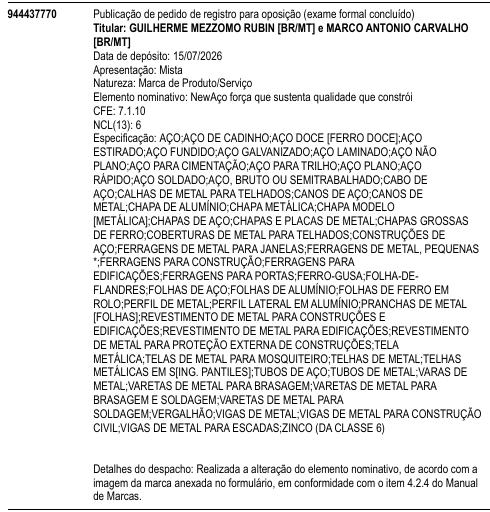 NewAço força que sustenta qualidade que constrói