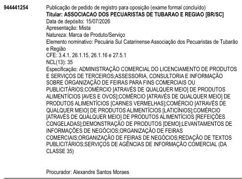 Pecuária Sul Catarinense Associação dos Pecuaristas de Tubarão e Região