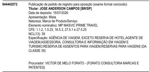 MP MASVIC PRIME TRAVEL