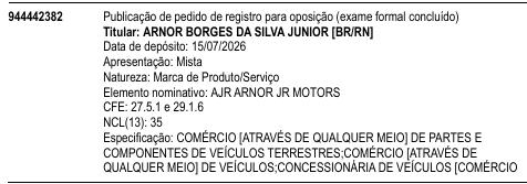 AJR ARNOR JR MOTORS