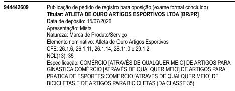 Atleta de Ouro Artigos Esportivos