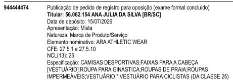 ARA ATHLETIC WEAR