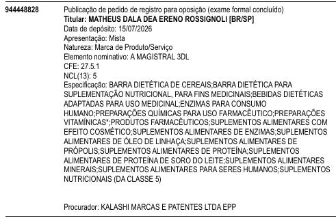 A MAGISTRAL 3DL