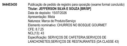 CHURROS NO BOSQUE GOURMET