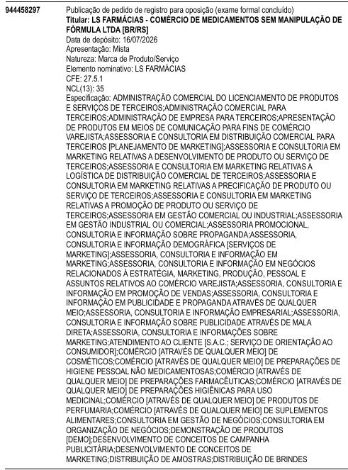 LS FARMÁCIAS