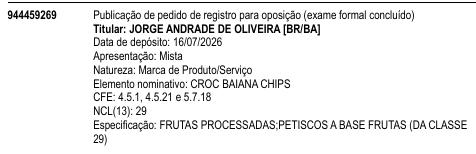 CROC BAIANA CHIPS