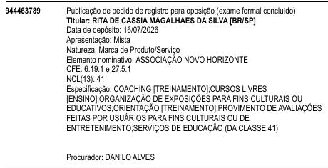 ASSOCIAÇÃO NOVO HORIZONTE