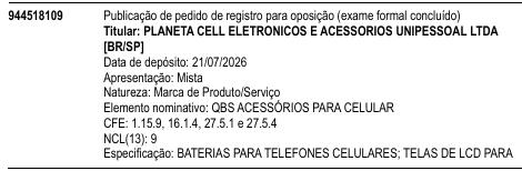QBS ACESSÓRIOS PARA CELULAR