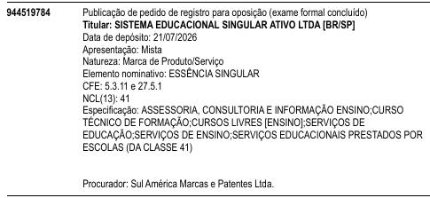 ESSÊNCIA SINGULAR
