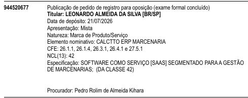 CALCTTO ERP MARCENARIA