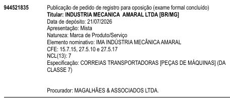 IMA INDÚSTRIA MECÂNICA AMARAL