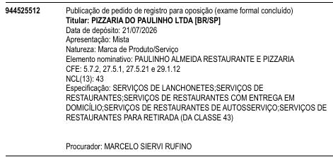 PAULINHO ALMEIDA RESTAURANTE E PIZZARIA