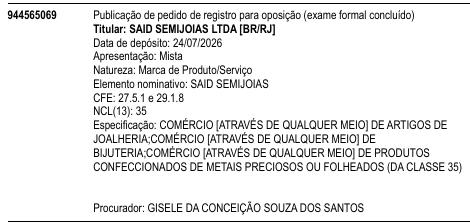 SAID SEMIJOIAS