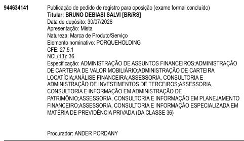 PORQUEHOLDING