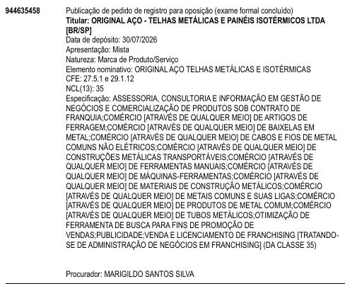 ORIGINAL AÇO TELHAS METÁLICAS E ISOTÉRMICAS