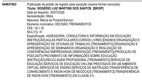 DECISÃO TREINAMENTOS