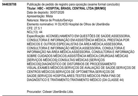 H OLHOS Hospital de Olhos de Uberlândia