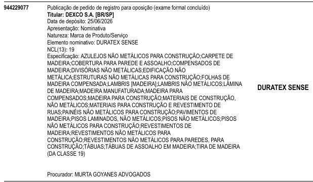 DURATEX SENSE