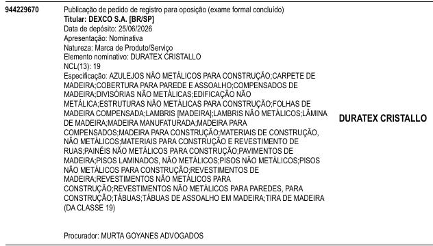 DURATEX CRISTALLO