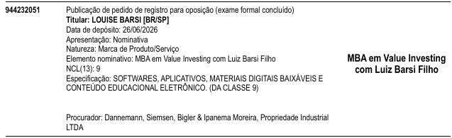 MBA em Value Investing com Luiz Barsi Filho