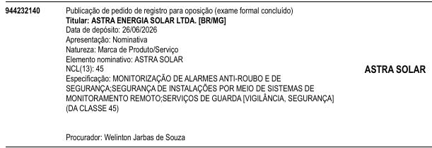 ASTRA SOLAR