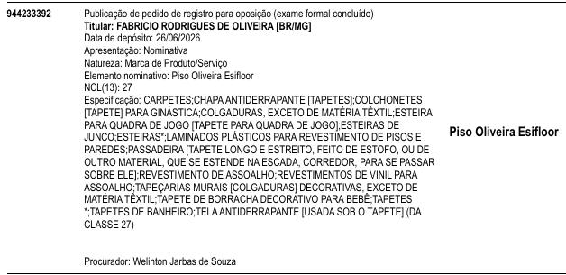 Piso Oliveira Esifloor