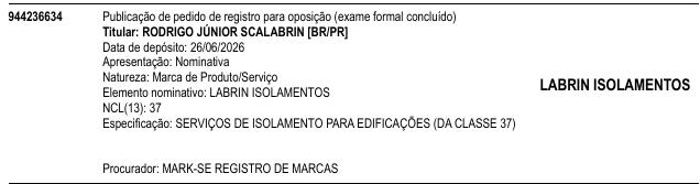LABRIN ISOLAMENTOS