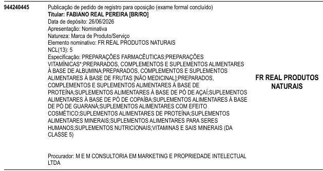 FR REAL PRODUTOS NATURAIS