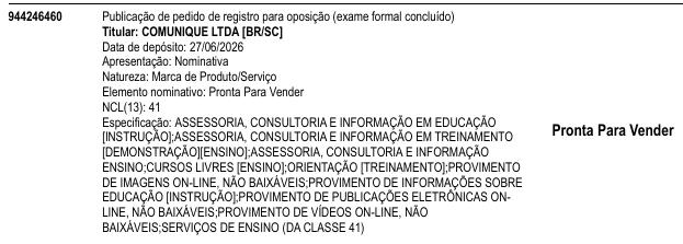 Pronta Para Vender