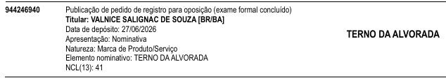 TERNO DA ALVORADA