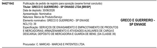 GRECO E GUERREIRO - SP ENVASE
