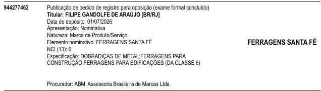 FERRAGENS SANTA FÉ