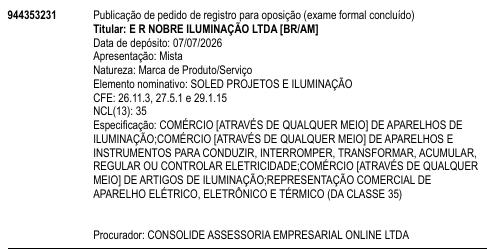 SOLED PROJETOS E ILUMINAÇÃO