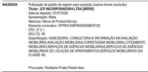 OPPEN EMPREENDIMENTOS