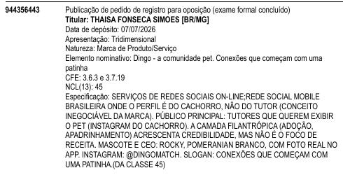 Dingo - a comunidade pet. Conexões que começam com uma patinha