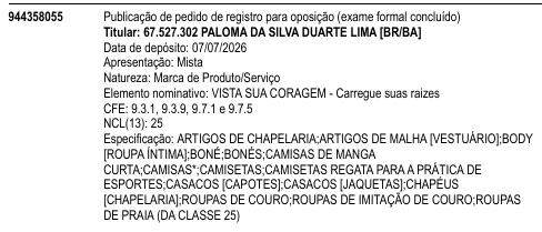 VISTA SUA CORAGEM - Carregue suas raizes