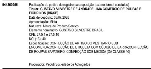 GUSTAVO SILVESTRE BRASIL