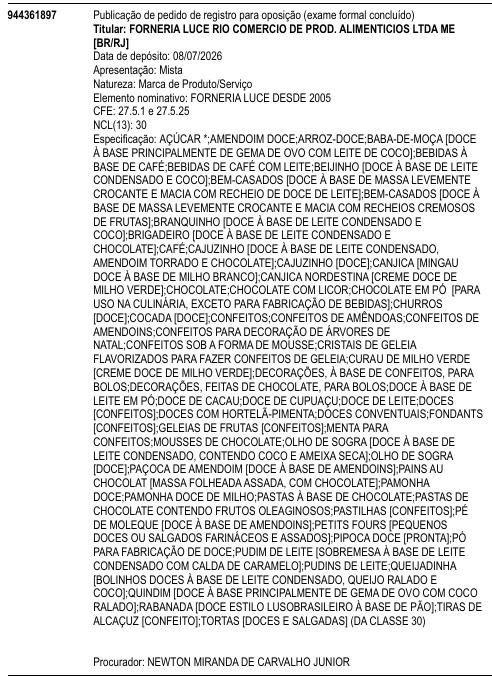 FORNERIA LUCE DESDE 2005
