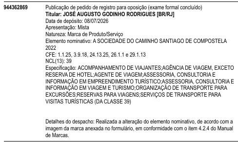 A SOCIEDADE DO CAMINHO SANTIAGO DE COMPOSTELA 2022