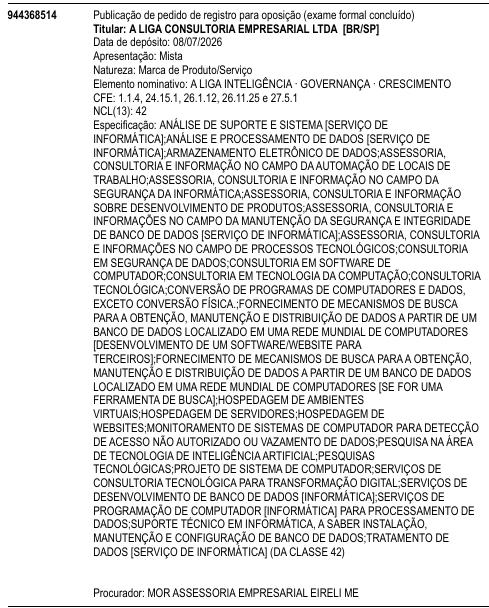 A LIGA INTELIGÊNCIA · GOVERNANÇA · CRESCIMENTO