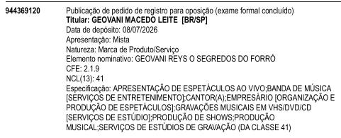 GEOVANI REYS O SEGREDOS DO FORRÓ