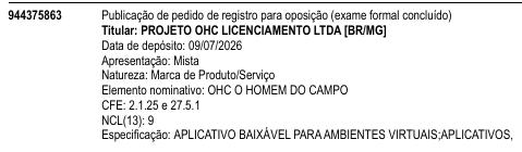 OHC O HOMEM DO CAMPO