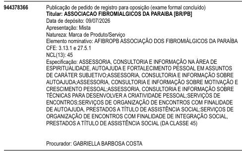 AFIBROPB ASSOCIAÇÃO DOS FIBROMIÁLGICOS DA PARAÍBA