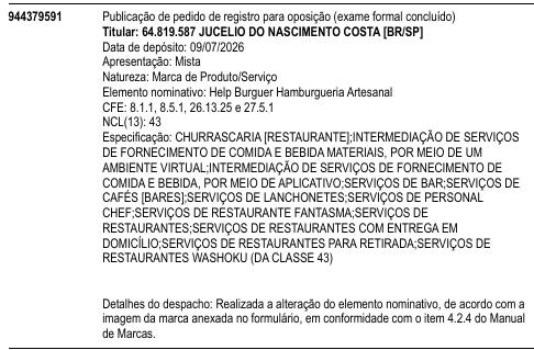 Help Burguer Hamburgueria Artesanal