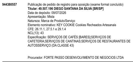 KEY COOKIE Cookies Recheados Artesanais
