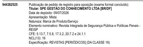 Revista Integrada de Segurança Pública e Políticas Penais - REISP
