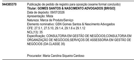 GSN Gomes Santos & Nascimento Advogados