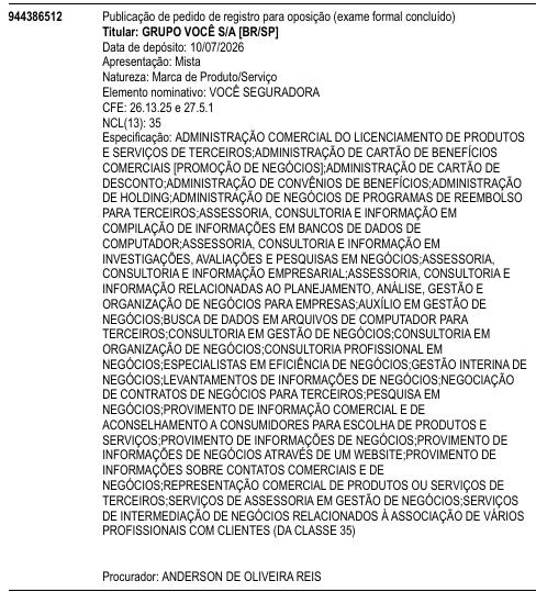 VOCÊ SEGURADORA