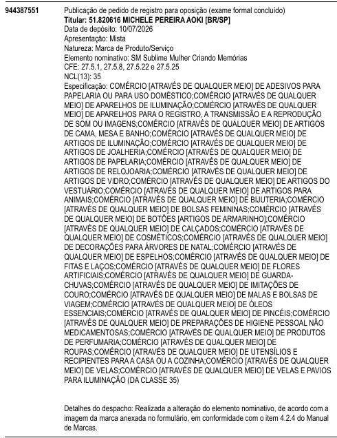 SM Sublime Mulher Criando Memórias